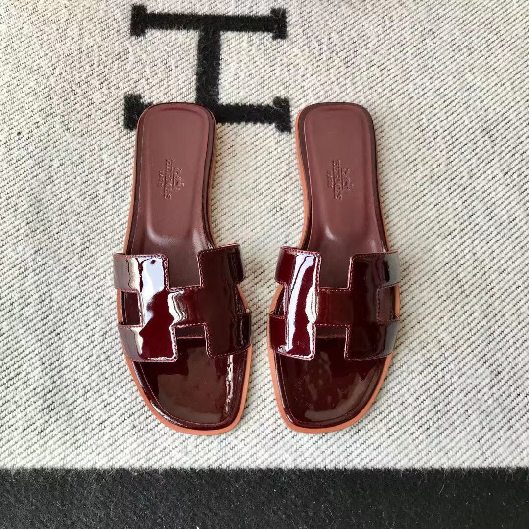 에르메스 올수공 오란 슬리퍼 샌들 페이던트 25